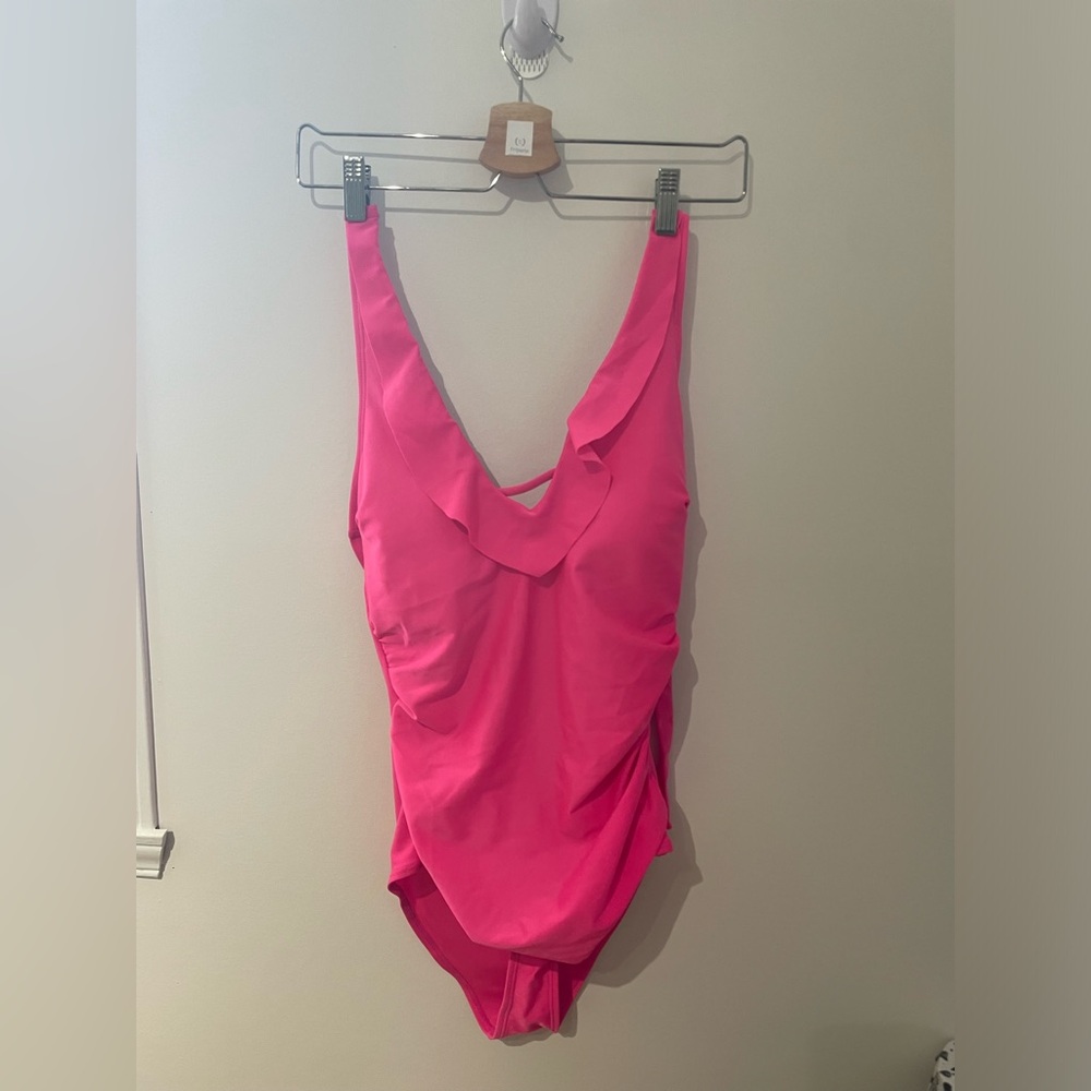 Pink Woman One Piece Swimsuit